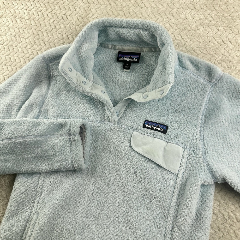 Patagonia Women's Re-Tool Snap‎ T Fleece Pullover Size X-Small XS Polar Tec Blue